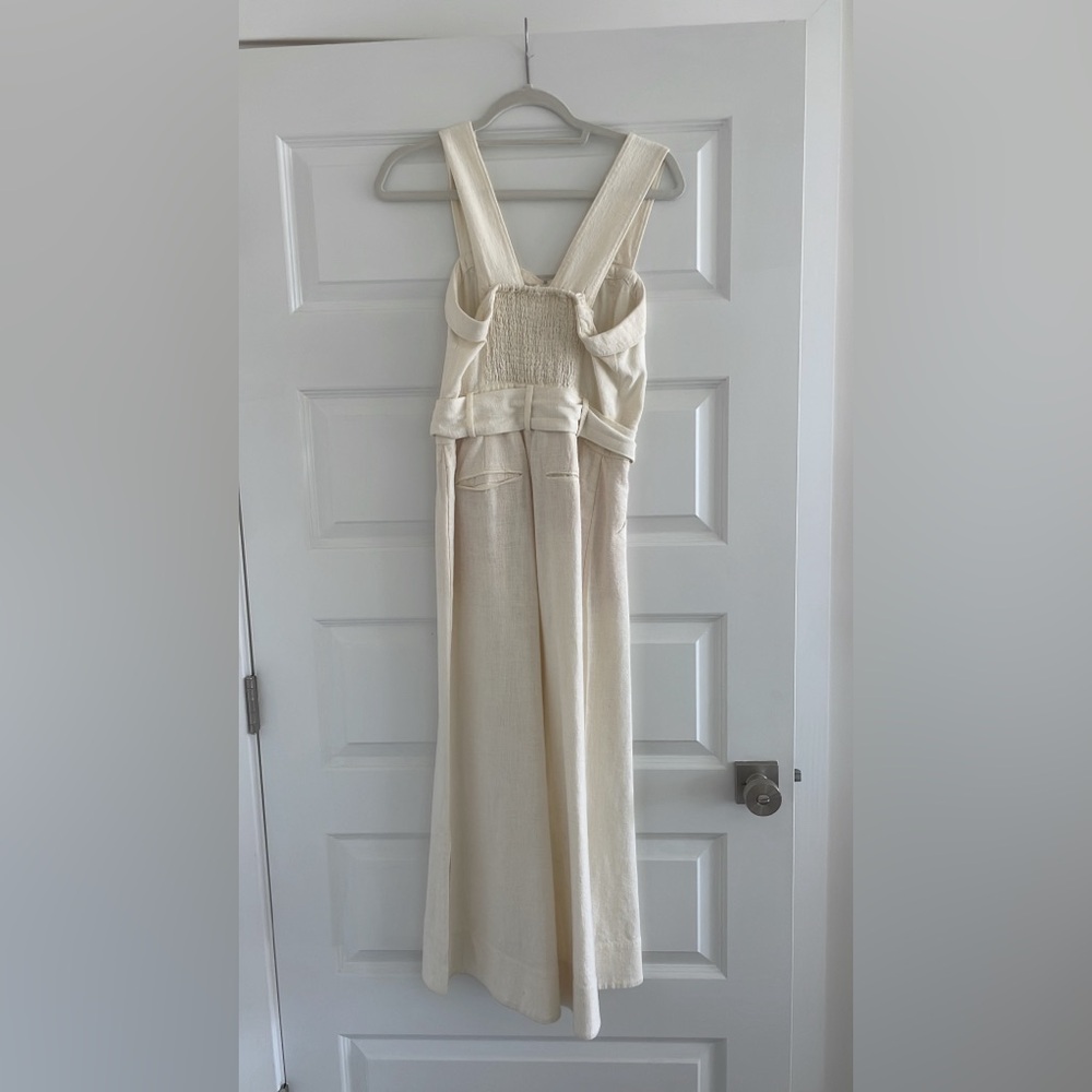 Anthropologie Cape Cod Linen Blend White Jumpsuit, Size US 2 - Picture 6 of 7